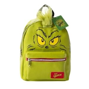 New! The Grinch Faux Leather Mini Backpack